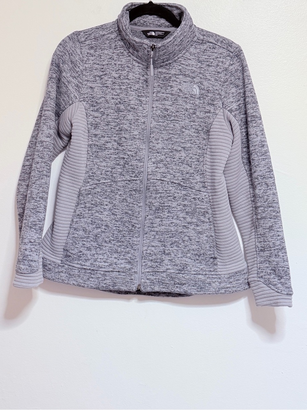 The North Face Women's Heather Gray Full-Zip Fleece Jacket medium
